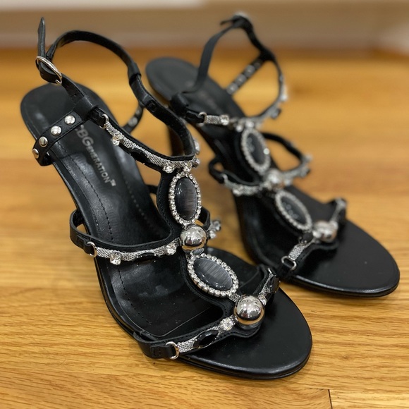 jeweled strappy heels